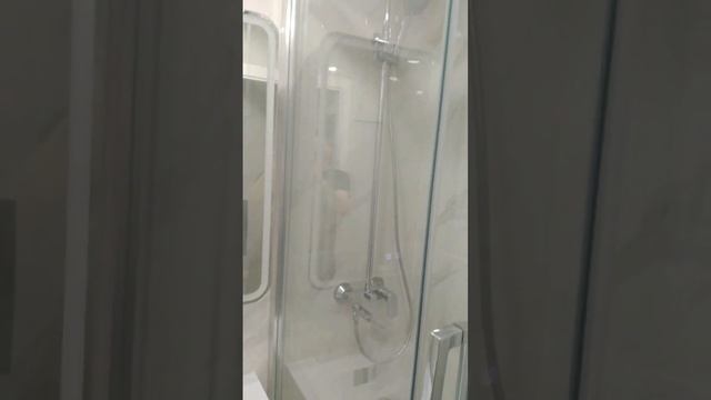 ДВЕРЬ В ДУШЕВУЮ НИШУ KUBELE DE019D2, ПРОФИЛЬ ХРОМ МАТОВЫЙ, ПРОЗРАЧНОЕ СТЕКЛО