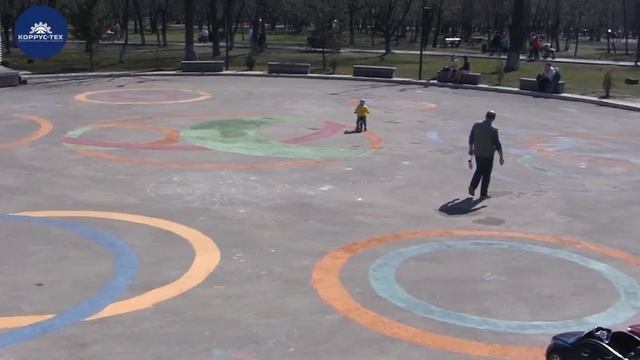 Краска для асфальта ResinPav. Создание креативного пространства г. Реутов / "КОРРУС-Техникс"