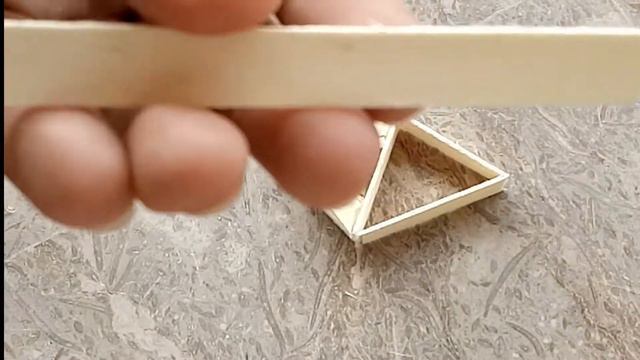 Mini bicycle with ice cream sticks
