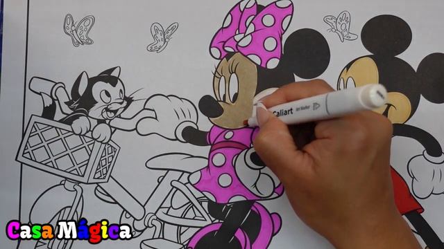 Mickey and Minnie Mouse Coloring Page
