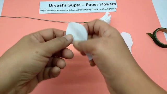 How To Make Crepe Paper Flowers Gardenia, क्रेप पेपर से गार्डेनिया कैसे बनाए (flower # 254)