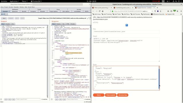 Combining Web Cache Poisoning Vulnerabilities (Video Solution)