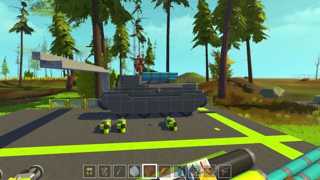 БИТВА ОГРОМНЫХ ТАНКОВ! ПОСТРОЙ СВОЙ ТАНК И СРАЗИСЬ НА НЕМ! (Scrap Mechanic)
