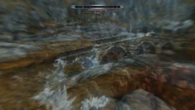 Flying ice cow - Skyrim bug