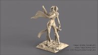 Dark Elf, Collectible Miniature by Magic Reality Miniatures