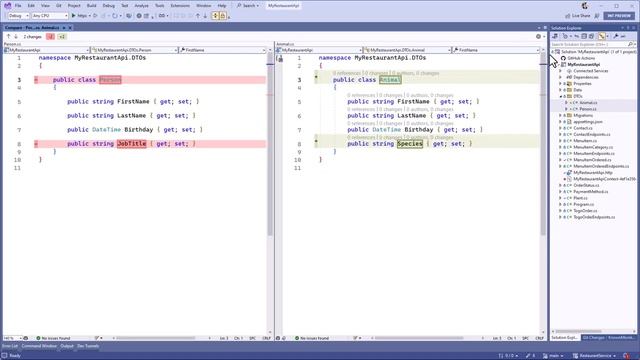 Compare files directly from Solution Explorer