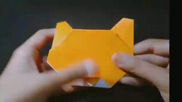 Melipat Wajah Harimau dari Kertas Origami Tema : Binatang Buas