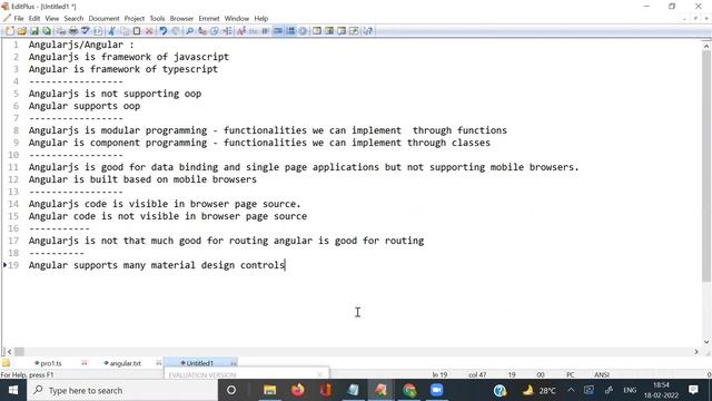 ANGULAR 10 tutorials || Demo - 3 || by Mr. Swamy Naidu On 18-02-2022 @6:30PM IST