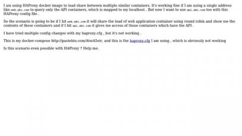 DevOps & SysAdmins: How to use HAProxy in load balancing and as a reverse proxy with docker?