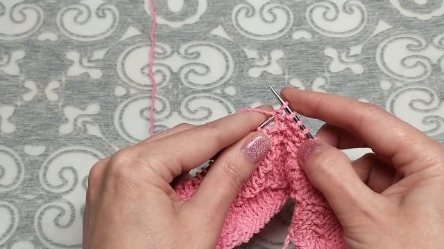 Рельефный узор спицами по кругу.МК.