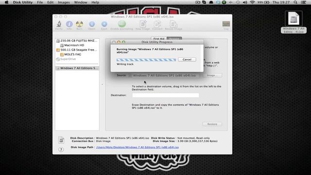 Mac: Burn an iso image to Dvd/Cd with Disk Utility
