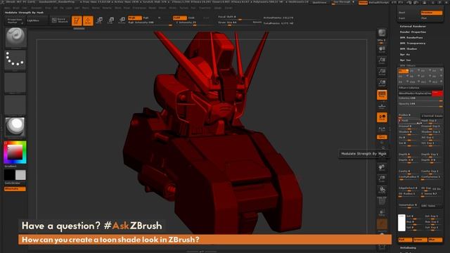 #AskZBrush - "How can you create a Toon Shade look in ZBrush?"