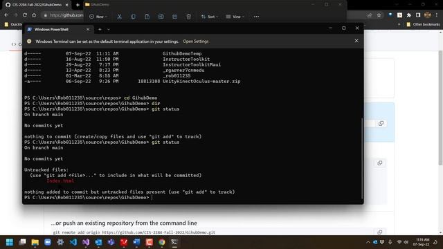 Creating A Repo On An Organization