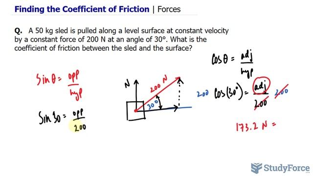 Finding the Coefficient of Friction | Forces Sled Problem