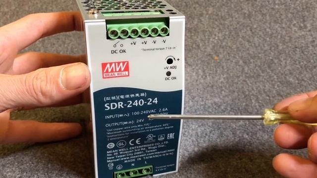 SDR-240-24 Mean Well Zdroj na DIN 240W 24V