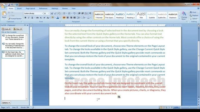 MS Word 2007 Clipboard CutCopyPaste L4