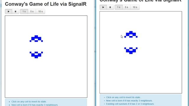 Conway's Game of Life demo - powered by SignalR