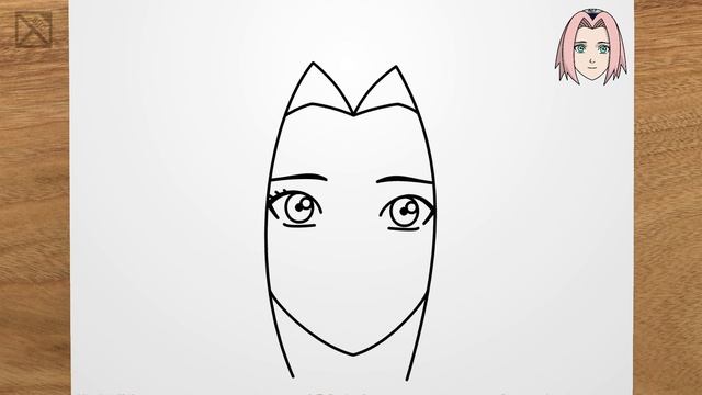 How to draw SAKURA HARUNO (Naruto) step by step, EASY