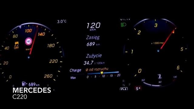 MERCEDES C180/C200/C220/C300/C43/C63s ACCÉLÉRATION 0-100 0-200 Km/h