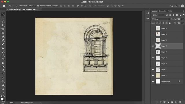 How to do Quick COLLAGE in Photoshop for Architecture drawing