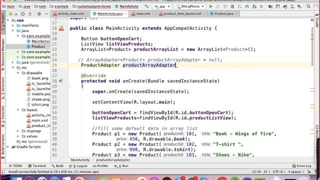 Android Custom Adapter and ListView | Use Customized Item Layout | Android App Development in Hindi