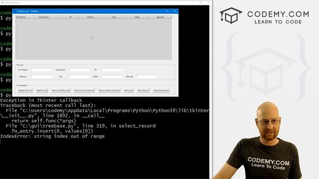 Delete All Database Record And Drop Table - Python Tkinter GUI Tutorial #179