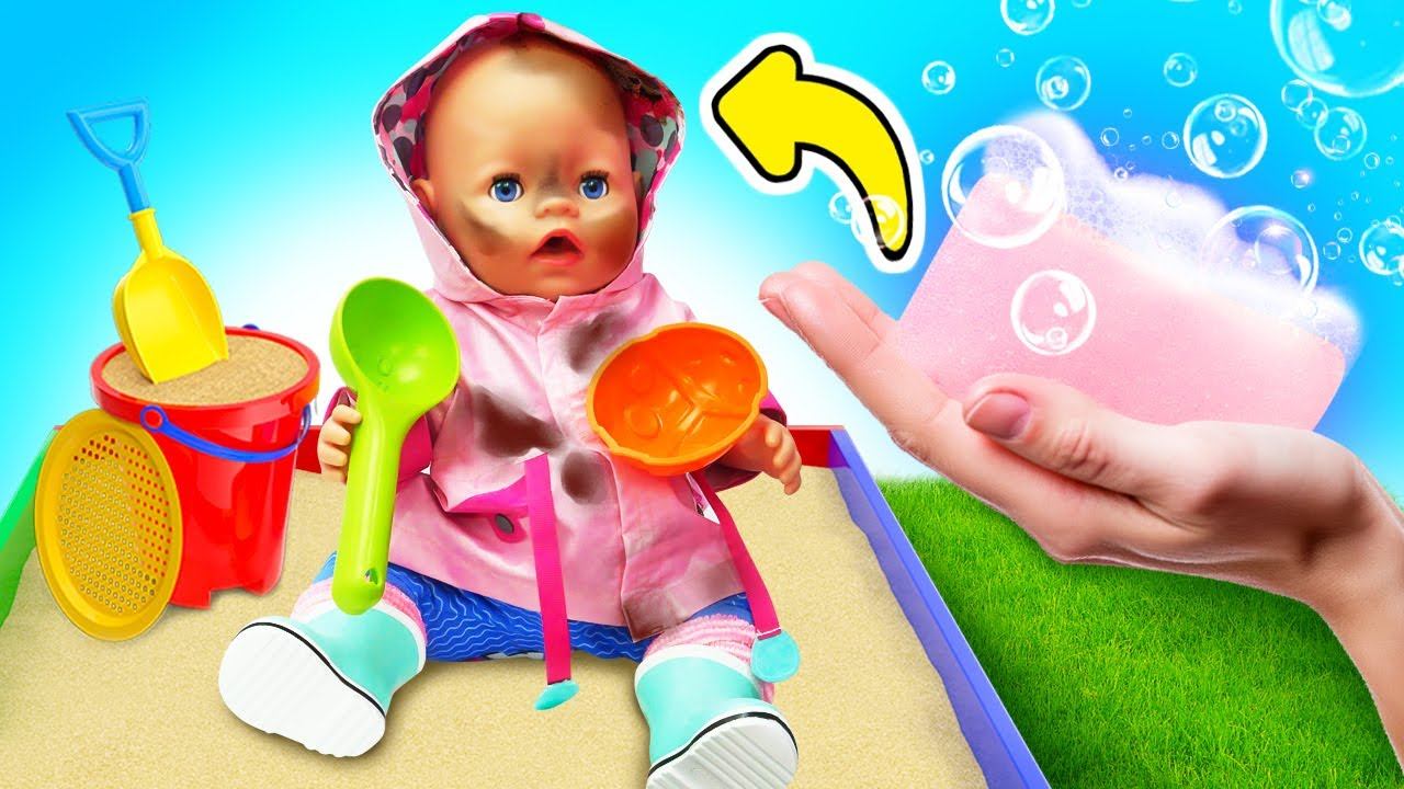 Беби Бон Эмили испачкалась  Большая стирка для куклы – Игра в дочки матери для девочек