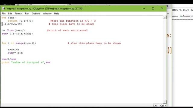 HOW TO SOLVE INTEGRATION IN PYTHON  TRAPEZOIDAL METHOD IN PYTHON.