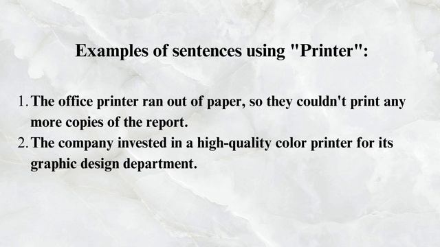 What is the meaning of the word Printer with examples || How to pronounce Printer