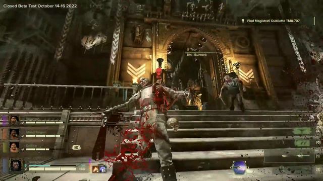 Warhammer 40000: Darktide Closed Beta - Gameplay - Assassination - Psyker with 3 Ogryns