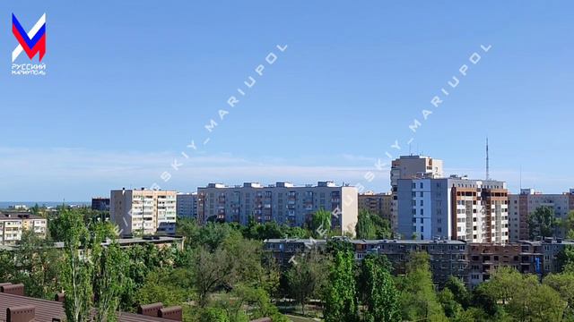 Мариуполь. 1 мая, Жовтневый район, вид с высоты на 12-й и 13-й микрорайон