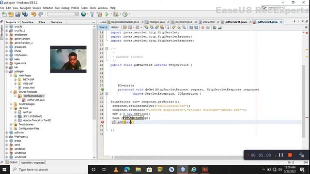 how to write content in PDF using servlet in Java
