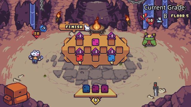 My grade for turn-based dicebuilder game Die in the Dungeon after playing for 60 minutes