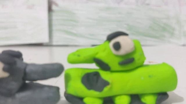 бой пластилиновый танками часть 1