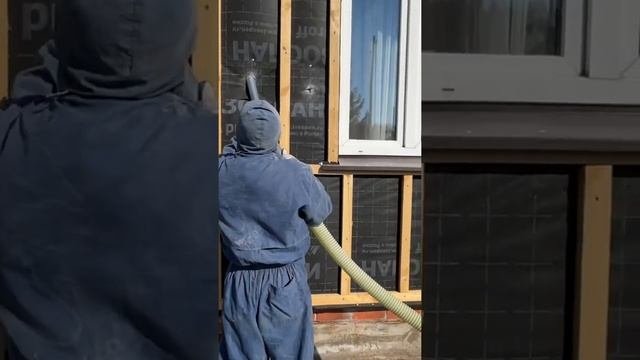Эковата, утепление вентилируемого фасада под сайдинг
