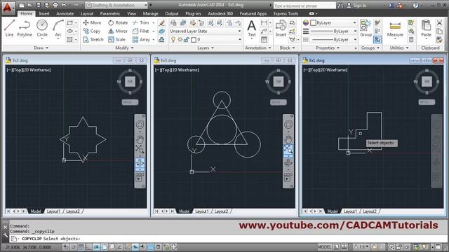 AutoCAD Copy Object From One Drawing File to Another Drawing File