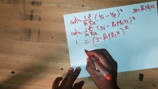Derivatives of Cost function for linear regression