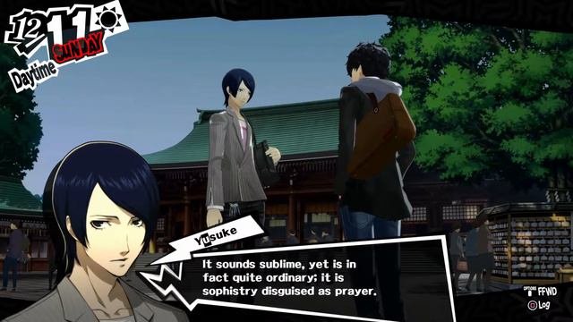 Persona 5 - Yusuke  Akira visit the Meiji Shrine