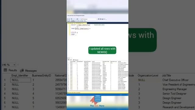 Generating new IDs in SSMS sql ssms database sqlserver dba data dataanalytics dev it