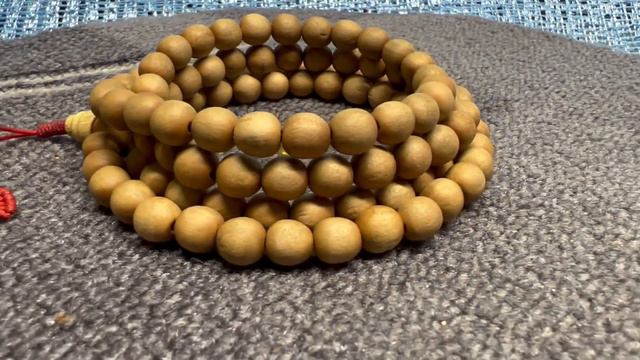 Чотки з груші, 108 намистин, d~8 мм, L~44 см, просочені захисним складом, mala, чоткі, мала