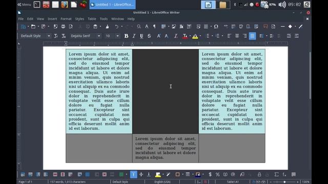 LibreOffice Writer - Table background color properties [Quick guide]