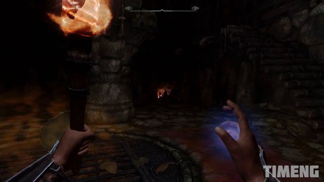 Skyrim ٠ What Happens if you Use a Sparks Spell On An Oil Trap