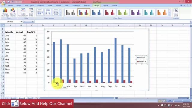 [Free Excel Tutorial] CREATING COMBINATION CHARTS IN EXCEL - Full HD