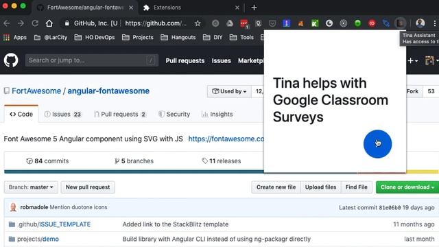 Simple Angular 8.x Chrome Extension