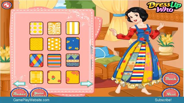 Snow White Patchwork Dress Online Video Game -  Girl Baby Games