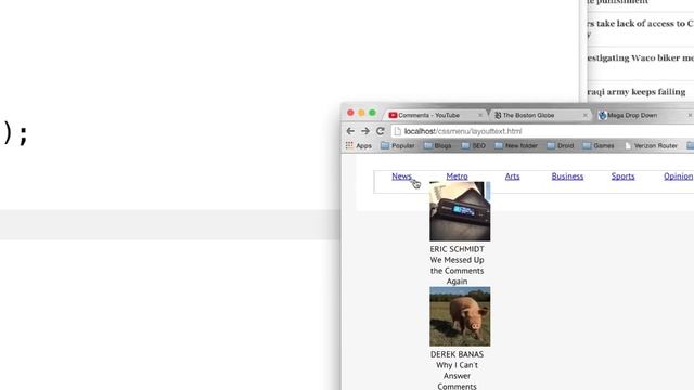 Mega Drop Down Menu