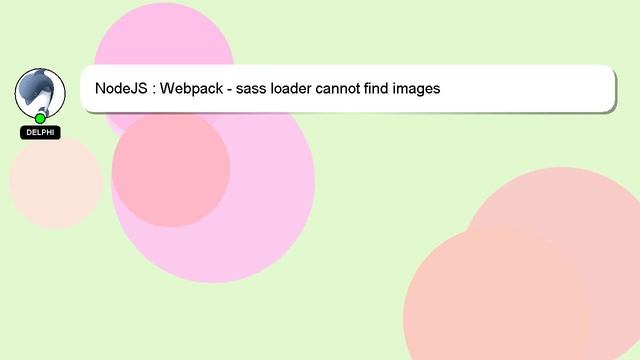 NodeJS : Webpack - sass loader cannot find images
