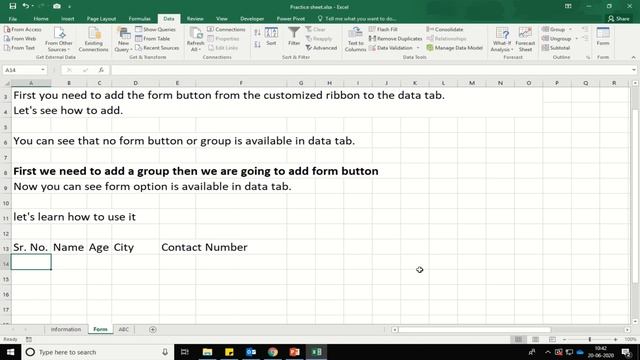 How to create forms in MS Excel with simple steps