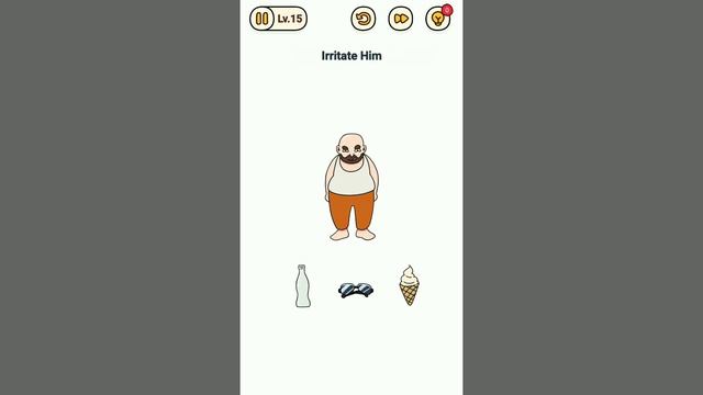 Brain Find April Fool's Day Level 15 Irritate Him.