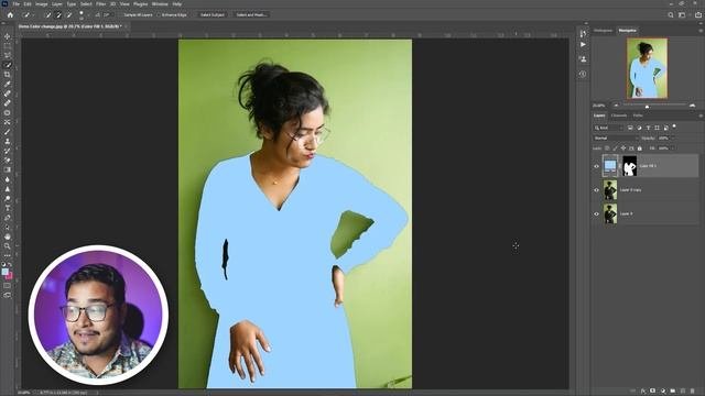 Change to Any Color in Photoshop  Dress color change in photoshop Bengali tutorial